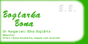 boglarka bona business card