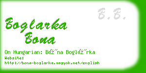 boglarka bona business card